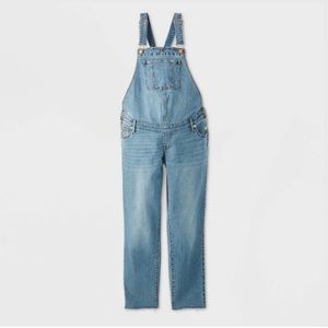 Maternity denim overalls